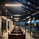 Territory PRO iluminando uma área de eventos em igreja